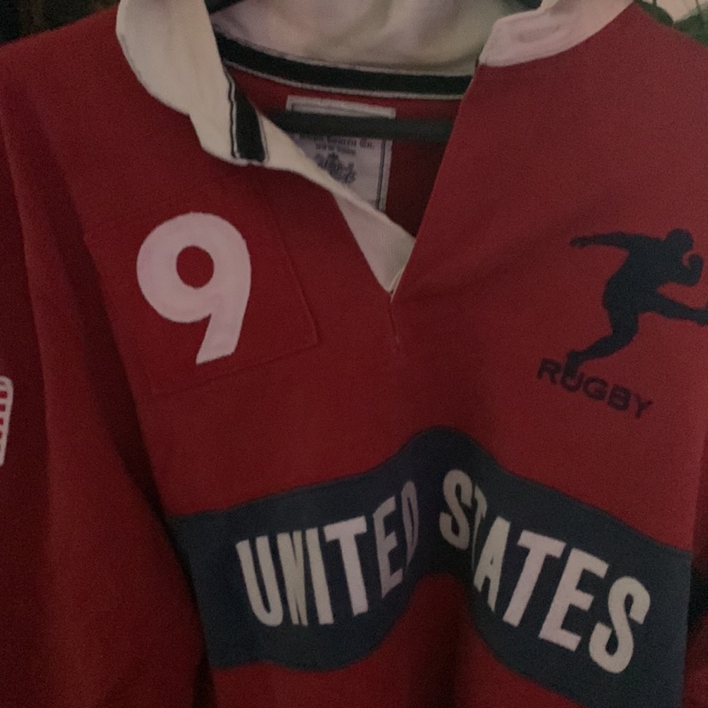Rugby by Ralph Lauren - XXL - Red United States #9 Rugby Jersey